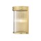 Z-Lite Carnaby Wall Sconce, 2-Light, 8 In.W x 4.75 In.L x 12 In.H, Modern Gold/Clear Ribbed 7504-2S-MGLD - alternate 3